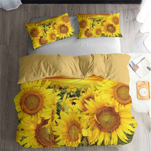 3D Beautiful Sunnyflower Bedding Set