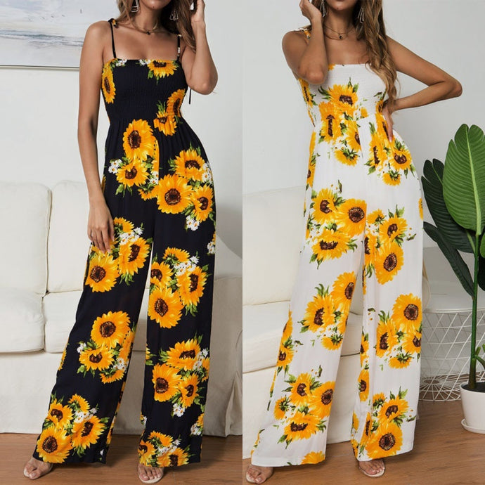 Sunflower Printed Strap Jumpsuit