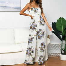 Load image into Gallery viewer, Sunflower Printed Strap Jumpsuit