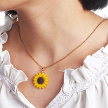 Load image into Gallery viewer, Delicate Sunflower Pendant  With Earrings