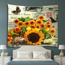 Load image into Gallery viewer, Sunflower Tapestry Bohemia Sunbathing Wall Hanging